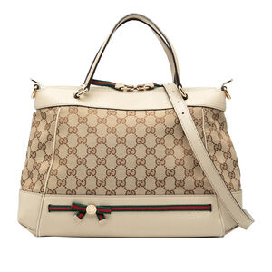 Pre-Loved Gucci GG Canvas Web Mayfair Satchel